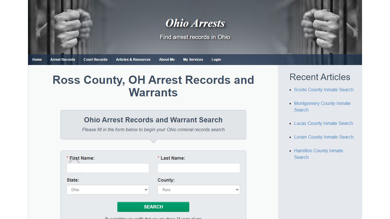 Ross County, OH Arrest Records and Warrants - Ohio Arrests